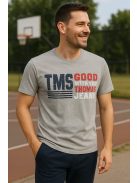 Thomas Jeans feliratos szürke kerek nyakú póló
