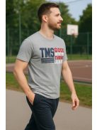 Thomas Jeans feliratos szürke kerek nyakú póló