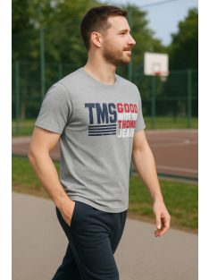 Tričko s nápisom Thomas Jeans, sivé
