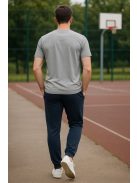 Thomas Jeans feliratos szürke kerek nyakú póló