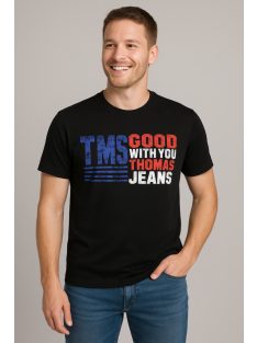 Tričko s nápisom Thomas Jeans  čierne