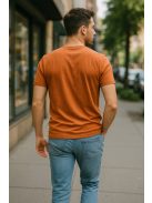 Thomas Jeans kis zsebes kerek nyakú póló tégla színű