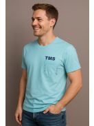 Thomas Jeans kis zsebes kerek nyakú póló világoskék színű