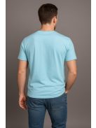 Thomas Jeans kis zsebes kerek nyakú póló világoskék színű