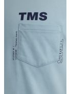 Thomas Jeans kis zsebes kerek nyakú póló világoskék színű