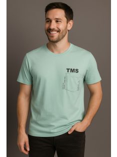 Thomas Jeans kis zsebes kerek nyakú póló menta színű