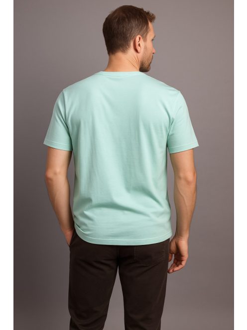 Thomas Jeans kis zsebes kerek nyakú póló menta színű