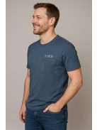 Thomas Jeans kis zsebes kerek nyakú póló kék