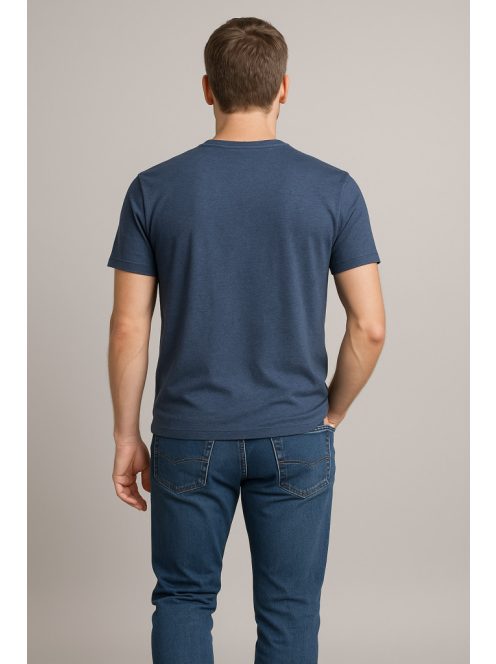 Thomas Jeans kis zsebes kerek nyakú póló kék