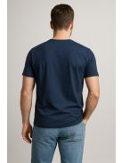 Thomas Jeans kis zsebes kerek nyakú póló sötétkék színű