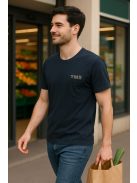 Thomas Jeans zsebes kerek nyakú póló fekete kis zsebbel