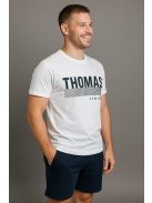Thomas Jeans nagy feliratos fehér kerek nyakú póló