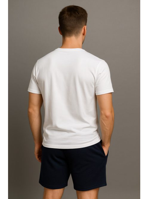 Thomas Jeans nagy feliratos fehér kerek nyakú póló