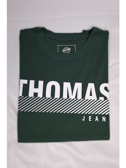 Zelené tričko Thomas Jeans s veľkým nápisom