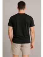 Thomas Jeans nagy feliratos fekete kerek nyakú póló