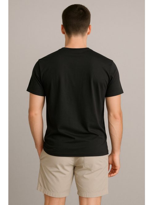 Thomas Jeans nagy feliratos fekete kerek nyakú póló