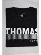 Thomas Jeans nagy feliratos fekete kerek nyakú póló