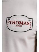 Thomas Jeans fehér kis feliratos kerek nyakú póló