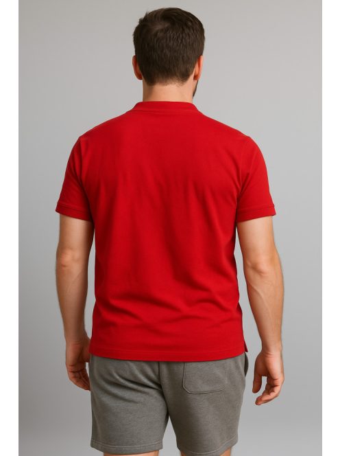 Thomas Jeans keretes feliratos piros kerek nyakú póló