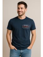 Thomas Jeans sötétkék keretes feliratos póló