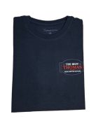 Thomas Jeans sötétkék keretes feliratos póló