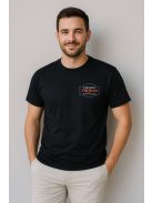 Thomas Jeans fekete kis feliratos kerek nyakú póló