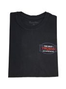 Thomas Jeans fekete kis feliratos kerek nyakú póló