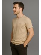 Jednofarebné béžové tričko Thomas Jeans s logom