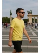 Thomas Jeans egyszínű citromsárga póló, kerek nyakú