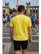 Thomas Jeans egyszínű citromsárga póló, kerek nyakú