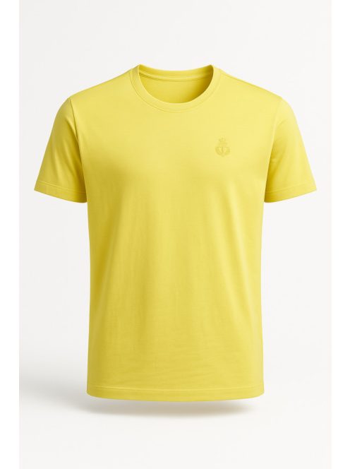 Thomas Jeans egyszínű citromsárga póló, kerek nyakú