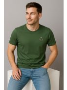 Thomas Jeans egyszínű zöld póló, kerek nyakú