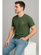 Thomas Jeans egyszínű zöld póló, kerek nyakú