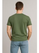 Thomas Jeans egyszínű zöld póló, kerek nyakú