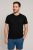 Thomas Jeans egyszínű fekete póló, kerek nyakú