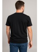Thomas Jeans egyszínű fekete póló, kerek nyakú