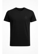 Thomas Jeans egyszínű fekete póló, kerek nyakú