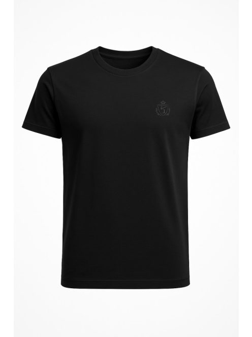 Jednofarebné čierne tričko Thomas Jeans s logom