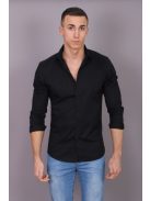 Thomas Jeans éjfekete hosszú ujjú ing slim fit