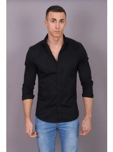 Thomas Jeans čierna košeľa s dlhými rukávmi