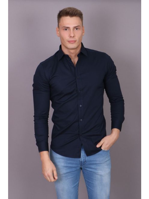 Thomas Jeans sötétkék hosszú ujjú ing