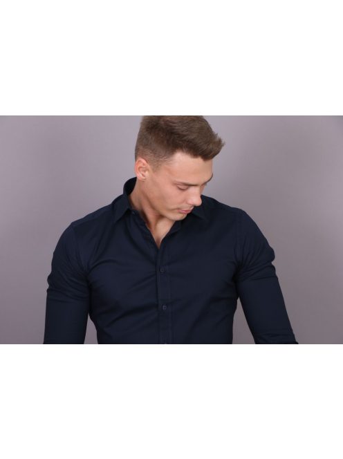 Thomas Jeans tmavomodrá košeľa s dlhými rukávmi