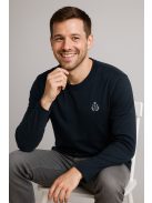 Thomas Jeans fekete hosszú ujjú kerek nyakú póló