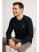 Thomas Jeans fekete hosszú ujjú kerek nyakú póló