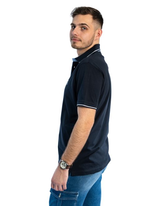 Thomas Jeans galléros póló sötétkék ringlis