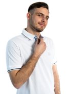 Thomas Jeans galléros póló fehér ringlis