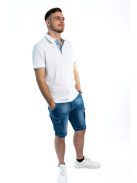 Thomas Jeans galléros póló fehér ringlis