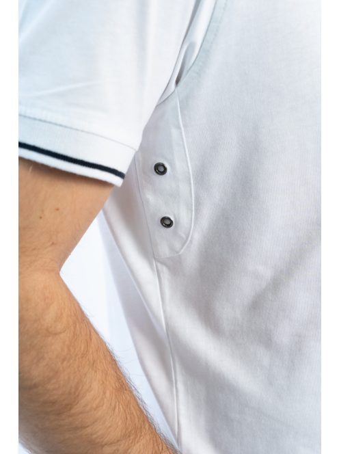 Thomas Jeans galléros póló fehér ringlis