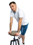 Thomas Jeans galléros póló fehér ringlis