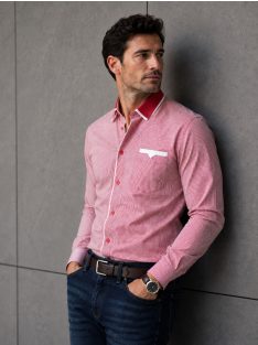 Thomas Jeans body fit férfi ing piros-fehér aprókockás